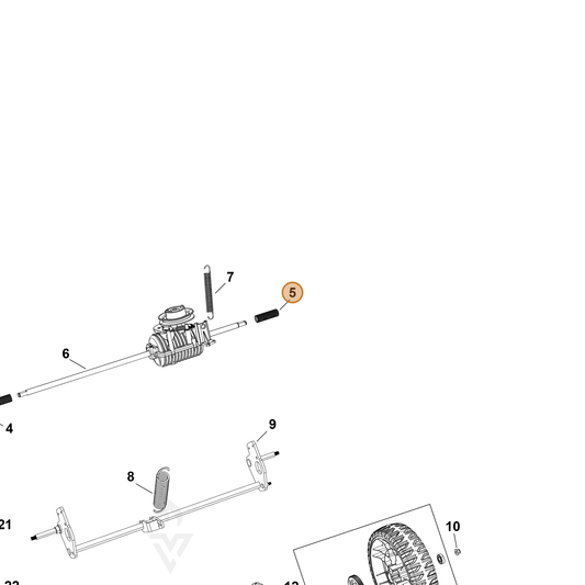 Echo part YH468002100 — IPL diagram snippet (6x zoom, amber highlight)