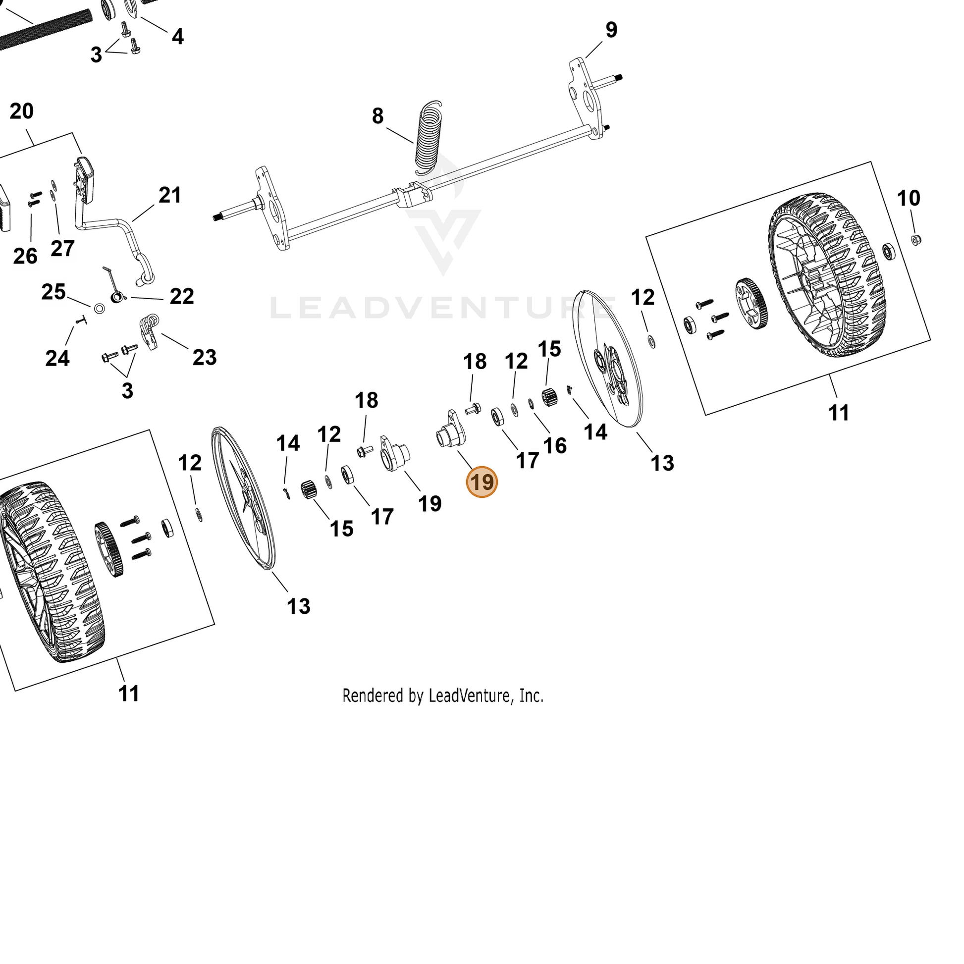 Echo part YH468002120 — IPL diagram snippet (6x zoom, amber highlight)