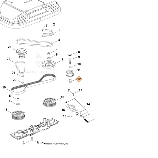 Echo part YH468002130 — IPL diagram snippet (6x zoom, amber highlight)