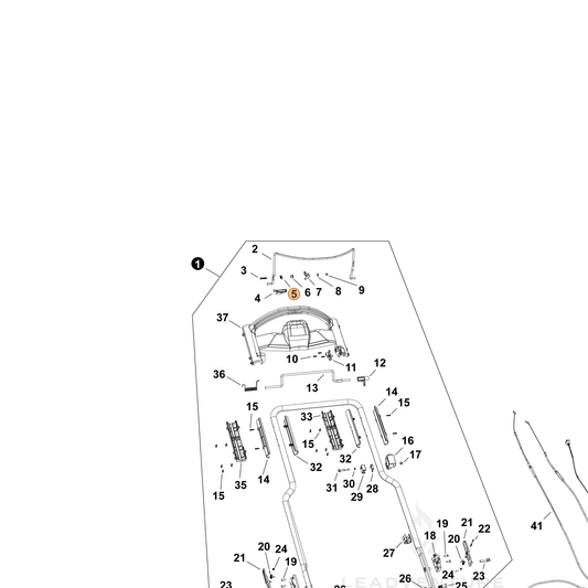Echo part YH468002140 — IPL diagram snippet (6x zoom, amber highlight)