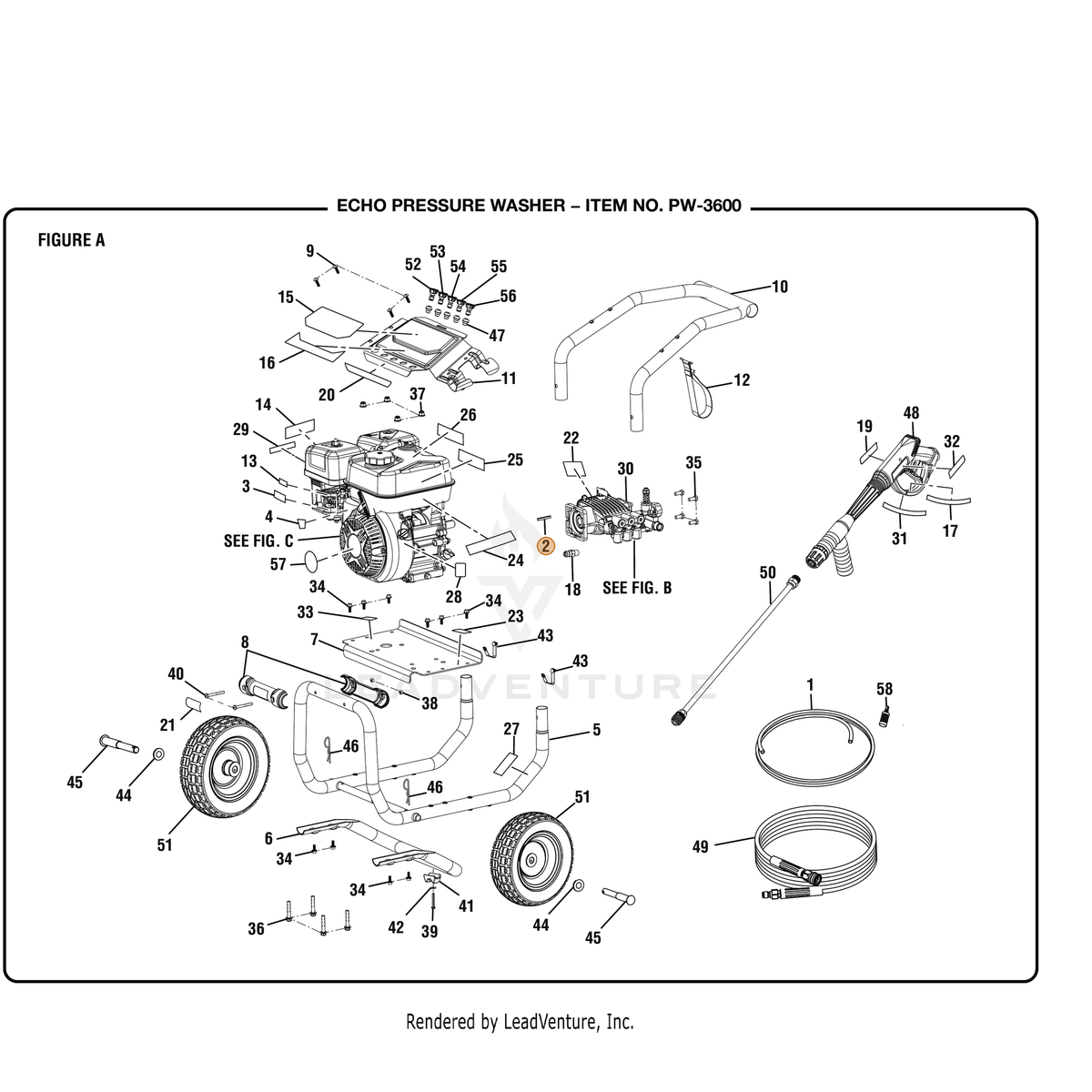 ECHO part YH469000030 — IPL diagram snippet (6x zoom, amber highlight)