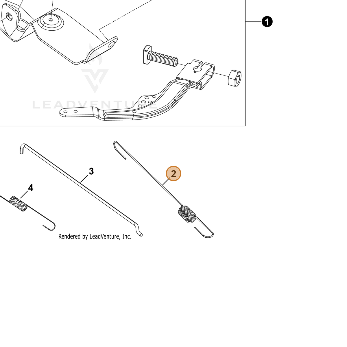 ECHO part YH470000150 — IPL diagram snippet (6x zoom, amber highlight)