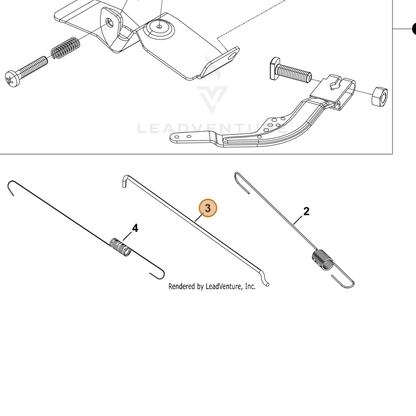 ECHO part YH470000160 — IPL diagram snippet (6x zoom, amber highlight)