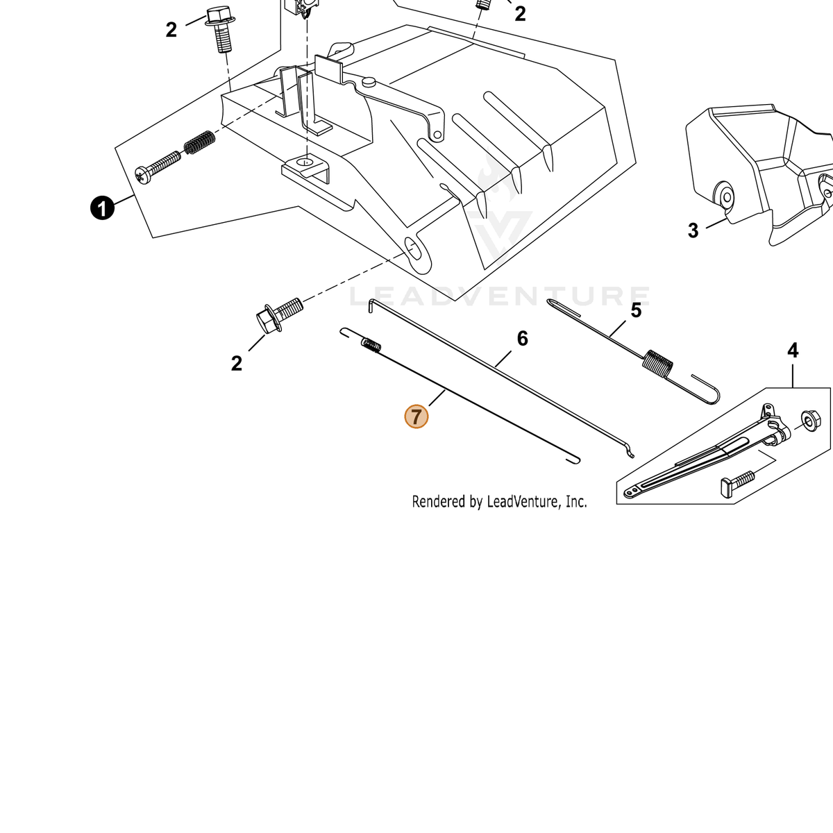 ECHO part YH470000230 — IPL diagram snippet (6x zoom, amber highlight)