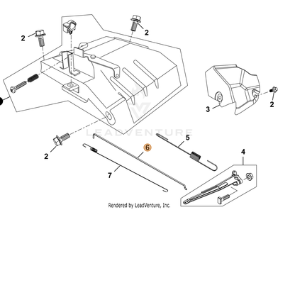 ECHO part YH470000240 — IPL diagram snippet (6x zoom, amber highlight)