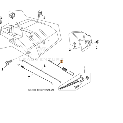 ECHO part YH470000250 — IPL diagram snippet (6x zoom, amber highlight)