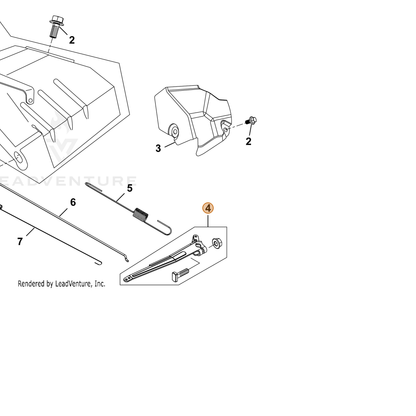 ECHO part YH470000260 — IPL diagram snippet (6x zoom, amber highlight)