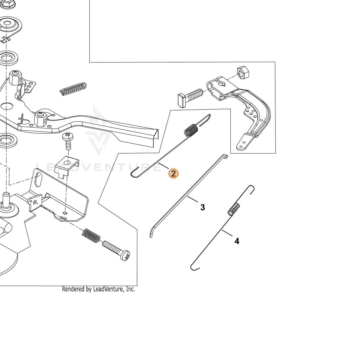 ECHO part YH470000330 — IPL diagram snippet (6x zoom, amber highlight)