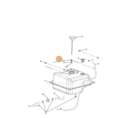 ECHO part YH470000380 — IPL diagram snippet (6x zoom, amber highlight)