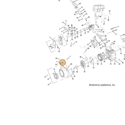 ECHO part YH470000420 — IPL diagram snippet (6x zoom, amber highlight)