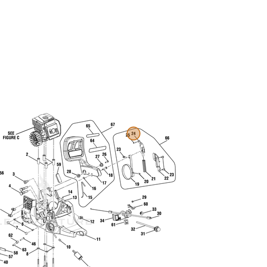 Echo part YH470000440 — IPL diagram snippet (6x zoom, amber highlight)