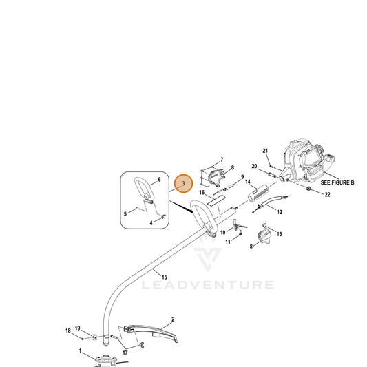 Echo part YH470000470 — IPL diagram snippet (6x zoom, amber highlight)