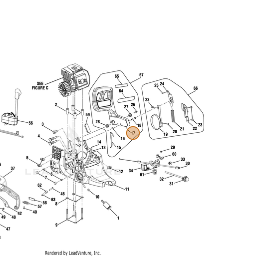 Echo part YH470000490 — IPL diagram snippet (6x zoom, amber highlight)