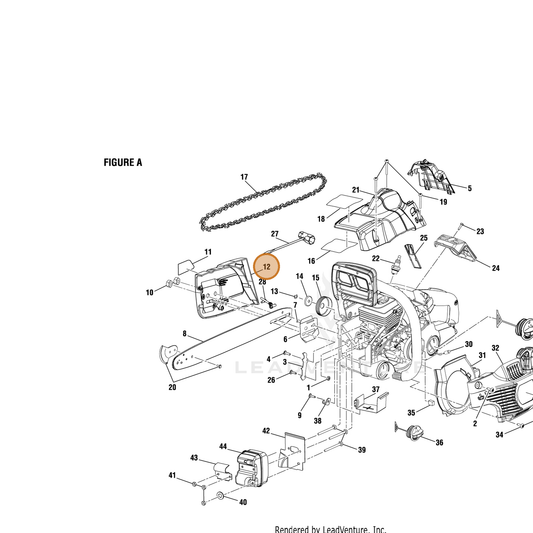 Echo part YH470000500 — IPL diagram snippet (6x zoom, amber highlight)