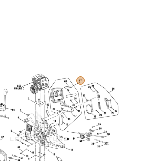 Echo part YH470000550 — IPL diagram snippet (6x zoom, amber highlight)