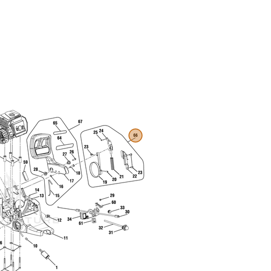 Echo part YH470000560 — IPL diagram snippet (6x zoom, amber highlight)