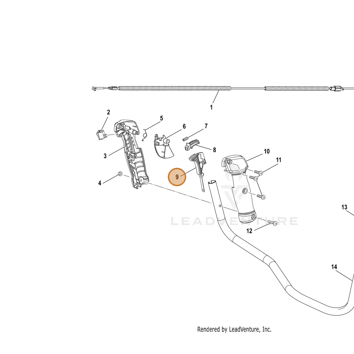 Echo part YH470000570 — IPL diagram snippet (6x zoom, amber highlight)