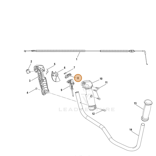 Echo part YH470000580 — IPL diagram snippet (6x zoom, amber highlight)