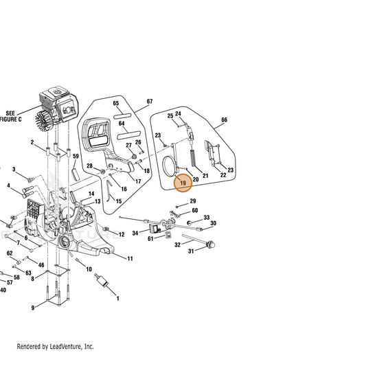 Echo part YH470000700 — IPL diagram snippet (6x zoom, amber highlight)