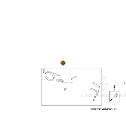 ECHO part YH470000990 — IPL diagram snippet (6x zoom, amber highlight)