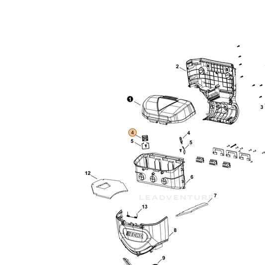 Echo part YH470001190 — IPL diagram snippet (6x zoom, amber highlight)