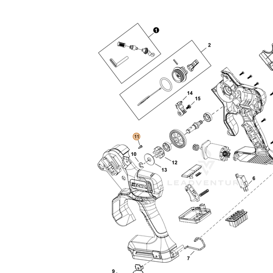 Echo part YH470001220 — IPL diagram snippet (6x zoom, amber highlight)