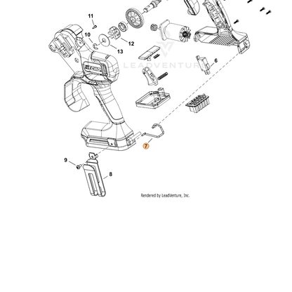 Echo part YH470001230 — IPL diagram snippet (6x zoom, amber highlight)