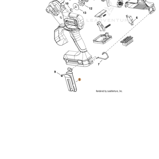 Echo part YH470001250 — IPL diagram snippet (6x zoom, amber highlight)