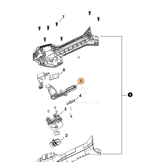 Echo part YH470001320 — IPL diagram snippet (6x zoom, amber highlight)