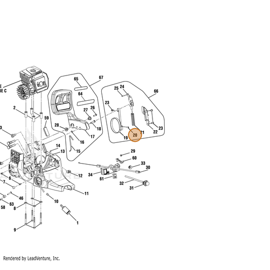 Echo part YH471000050 — IPL diagram snippet (6x zoom, amber highlight)
