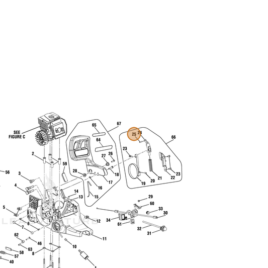 Echo part YH471000060 — IPL diagram snippet (6x zoom, amber highlight)