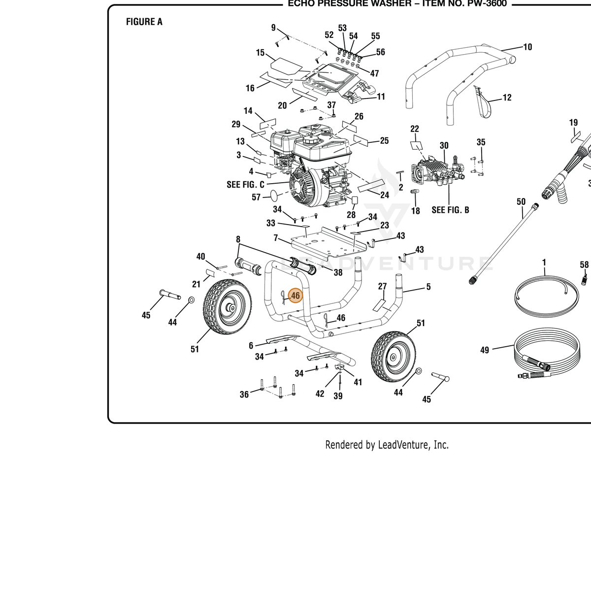 ECHO part YH471000080 — IPL diagram snippet (6x zoom, amber highlight)