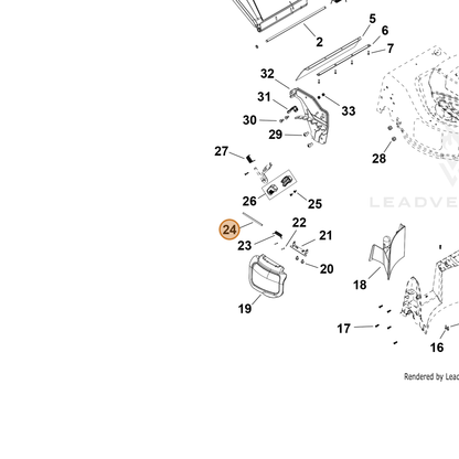 ECHO part YH471000110 — IPL diagram snippet (6x zoom, amber highlight)