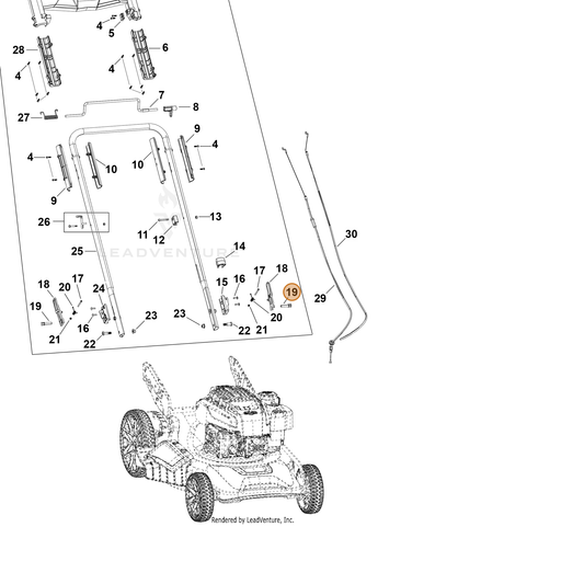 Echo part YH471000150 — IPL diagram snippet (6x zoom, amber highlight)