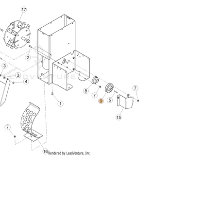 ECHO part YH472000040 — IPL diagram snippet (6x zoom, amber highlight)
