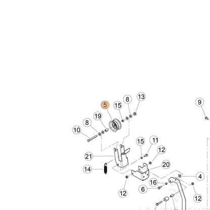 ECHO part YH472000080 — IPL diagram snippet (6x zoom, amber highlight)