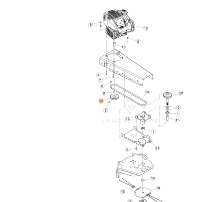 ECHO part YH472000090 — IPL diagram snippet (6x zoom, amber highlight)
