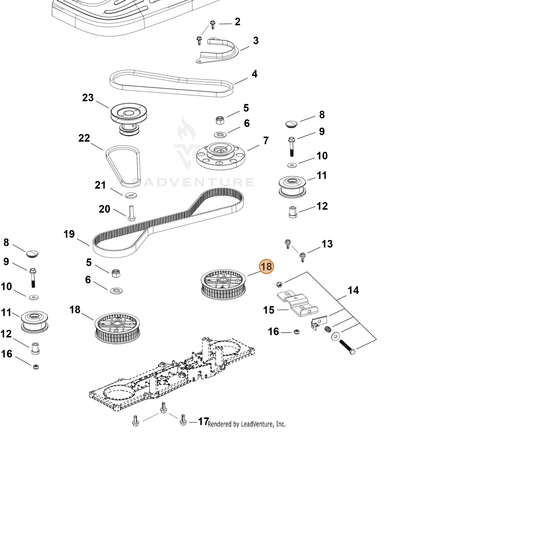 Echo part YH472000210 — IPL diagram snippet (6x zoom, amber highlight)