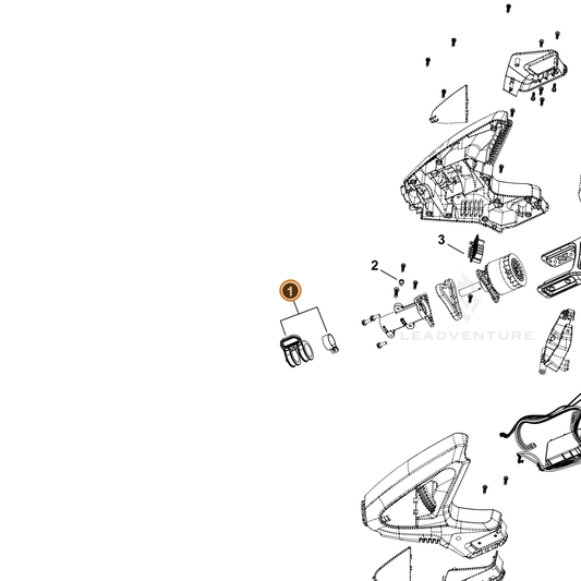 Echo part YH474000020 — IPL diagram snippet (6x zoom, amber highlight)