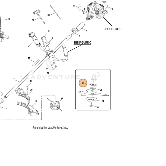 Echo part YH475000010 — IPL diagram snippet (6x zoom, amber highlight)