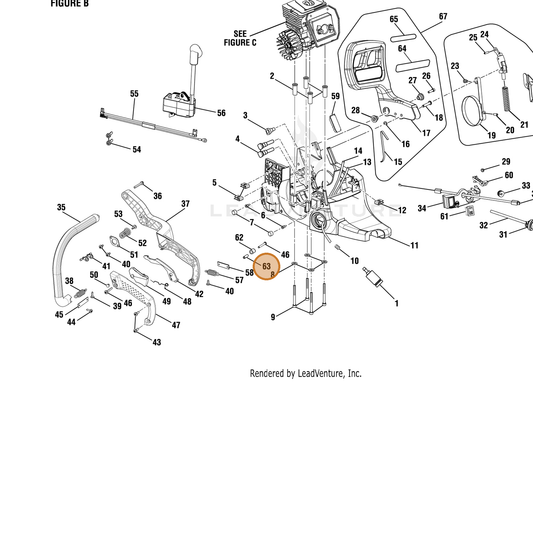 Echo part YH475000060 — IPL diagram snippet (6x zoom, amber highlight)