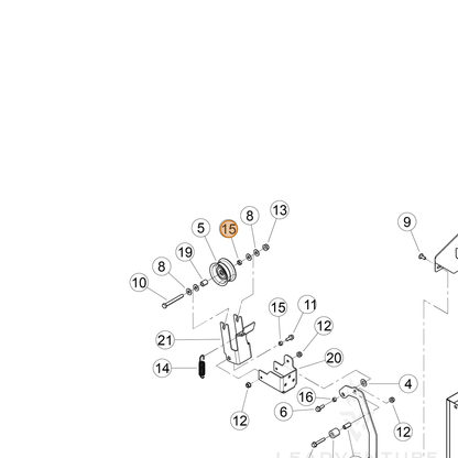 ECHO part YH475000080 — IPL diagram snippet (6x zoom, amber highlight)