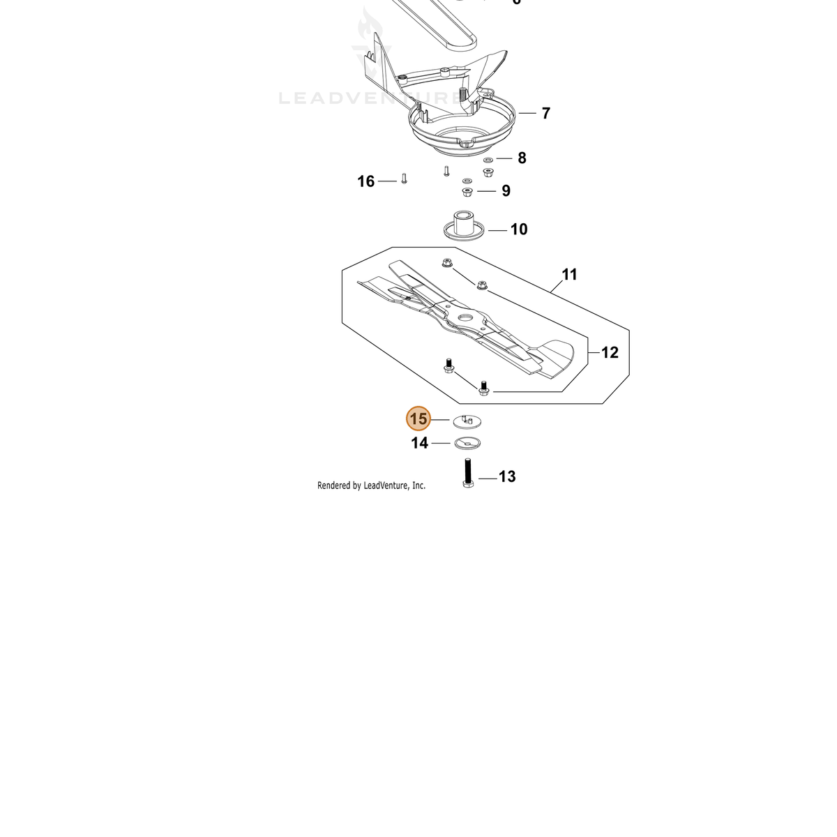 Echo part YH475000290 — IPL diagram snippet (6x zoom, amber highlight)