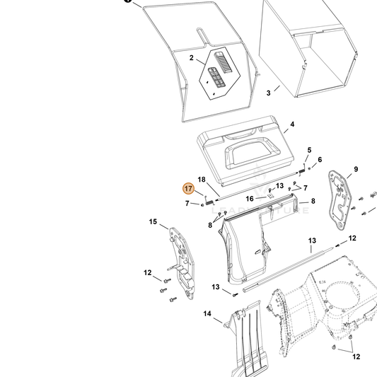 Echo part YH475000360 — IPL diagram snippet (6x zoom, amber highlight)