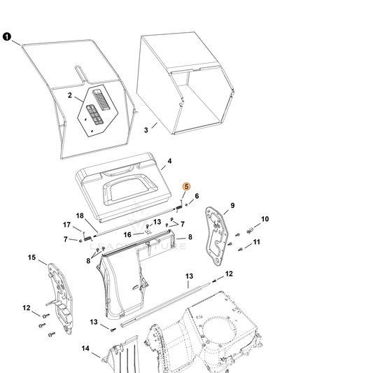Echo part YH475000370 — IPL diagram snippet (6x zoom, amber highlight)