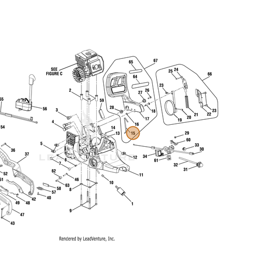 Echo part YH476000060 — IPL diagram snippet (6x zoom, amber highlight)