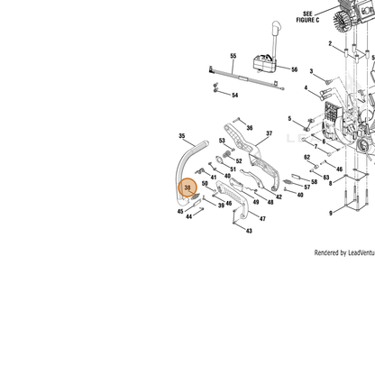 Echo part YH476000080 — IPL diagram snippet (6x zoom, amber highlight)