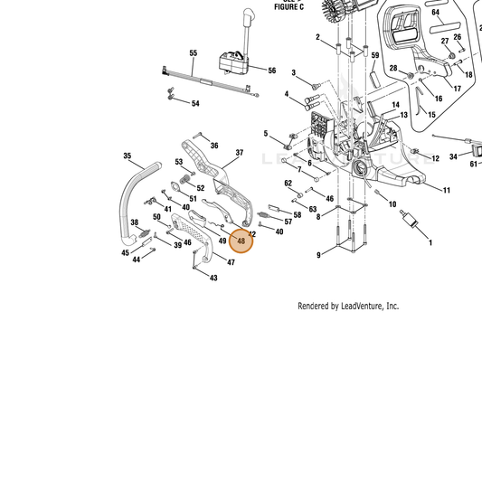 Echo part YH476000120 — IPL diagram snippet (6x zoom, amber highlight)