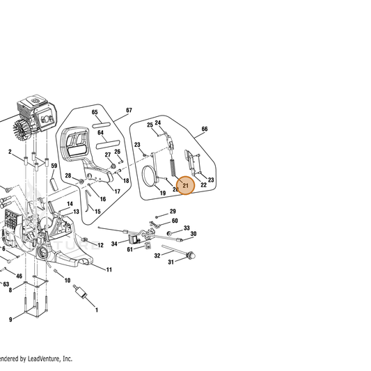 Echo part YH476000130 — IPL diagram snippet (6x zoom, amber highlight)