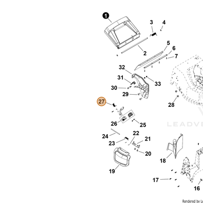 ECHO part YH476000260 — IPL diagram snippet (6x zoom, amber highlight)
